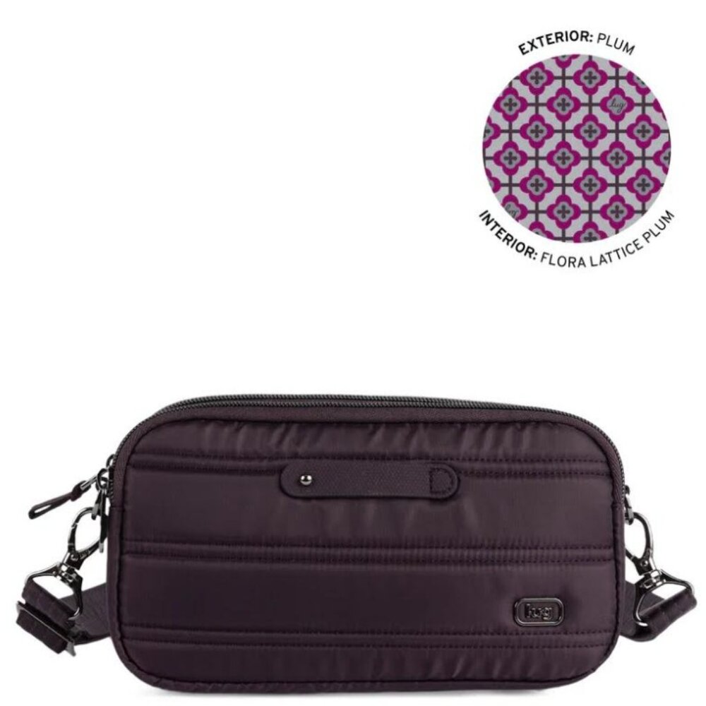 Lug Coupe XL Plus Convertible Crossbody Bag with Charm Bar Plum - New!